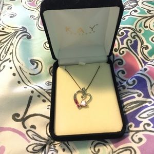 Kay pink heart necklace