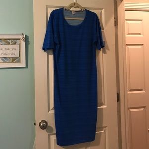 Hard to find LulaRoe Julia Blue Striped