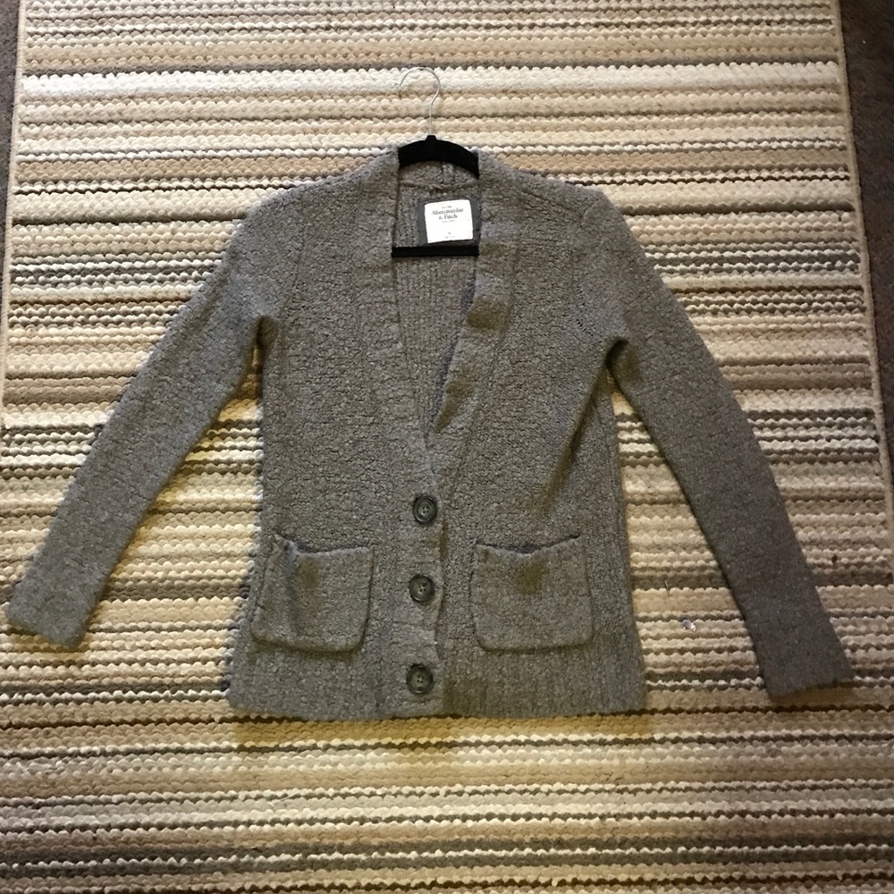 ABERCROMBIE- gray cardigan
