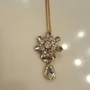 Jcrew Crystal Drop Pendant Necklace (new)