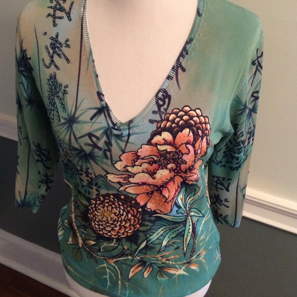 Vertigo beaded ornate sweater