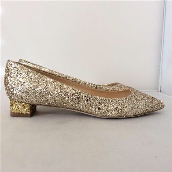 Jerome Rousseau Gold Glitter Shoe