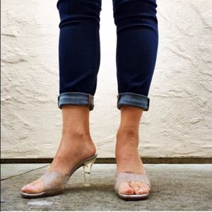 Stuart Weitzman Swarovski Cinderella Vinyl Lucite