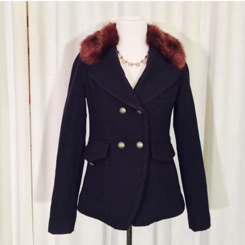 🎉American Eagle Trench Navy Pea Coat
