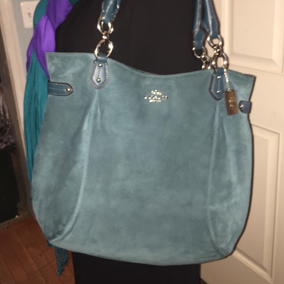 Suede Coach Collete Bag & Wallet - Picture 5 of 7