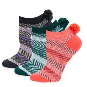 Free People FP 3 Pack Pom Pom Socks Sock Ankle