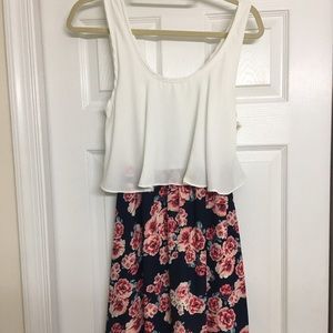 Knotted back floral dress