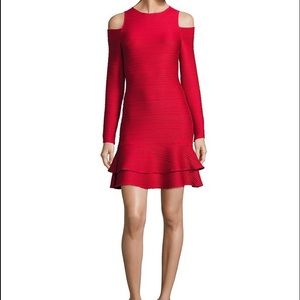 Shoshanna Holiday Cold Shoulder Dress