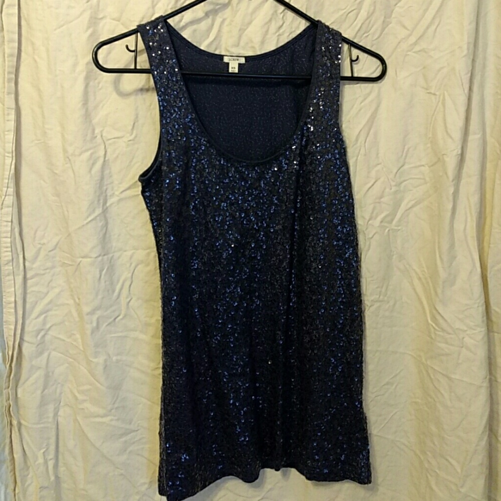 Navy Sequin top