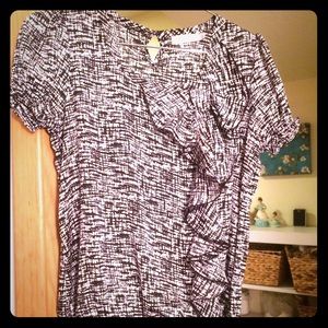 Black and white blouse