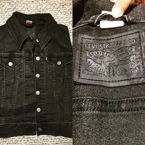 Levi's Black Denim Vest