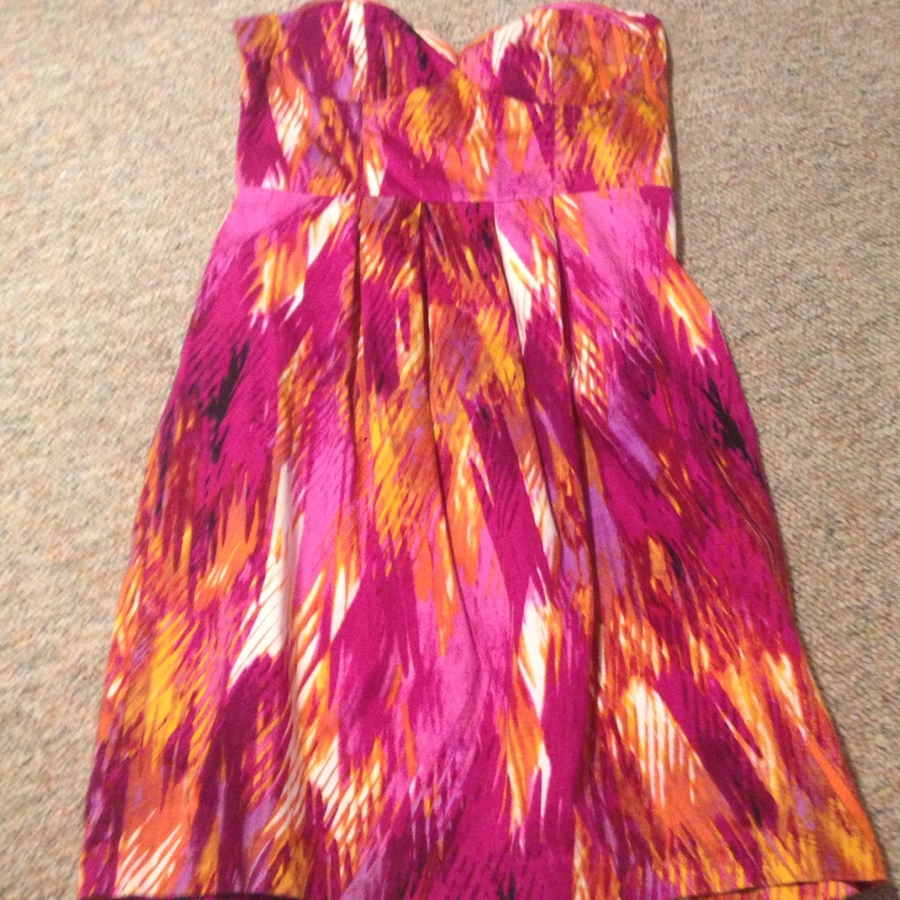 Colorful Strapless Dress