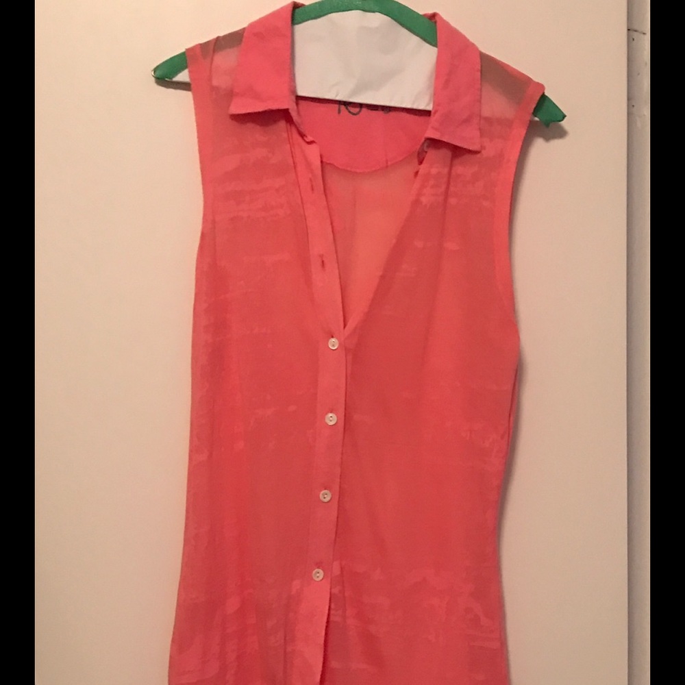 Button down long tunic