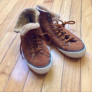 Juicy Couture Genuine Sheepskin Suede Hi-Tops