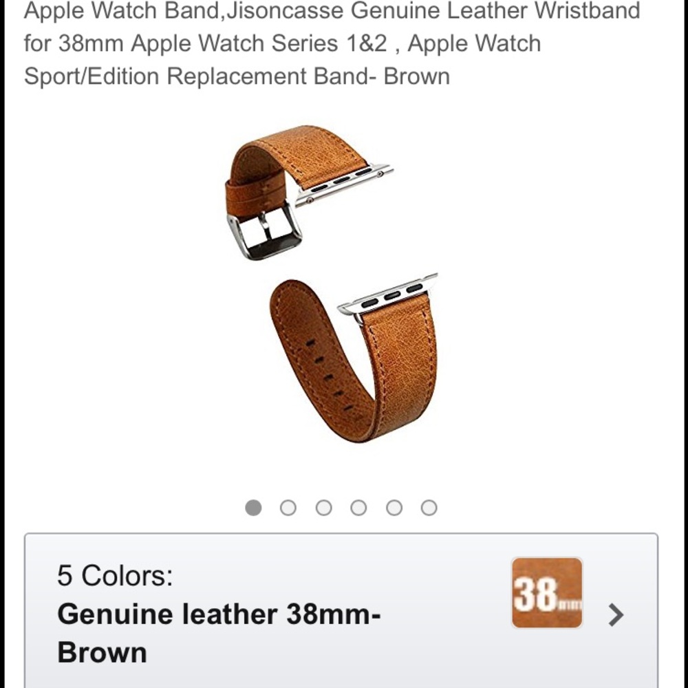 Apple Watch band, leather. Brand new, super cute!