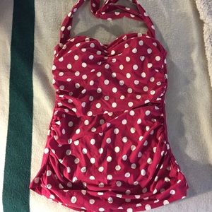 Retro ModCloth one-piece swimsuit.