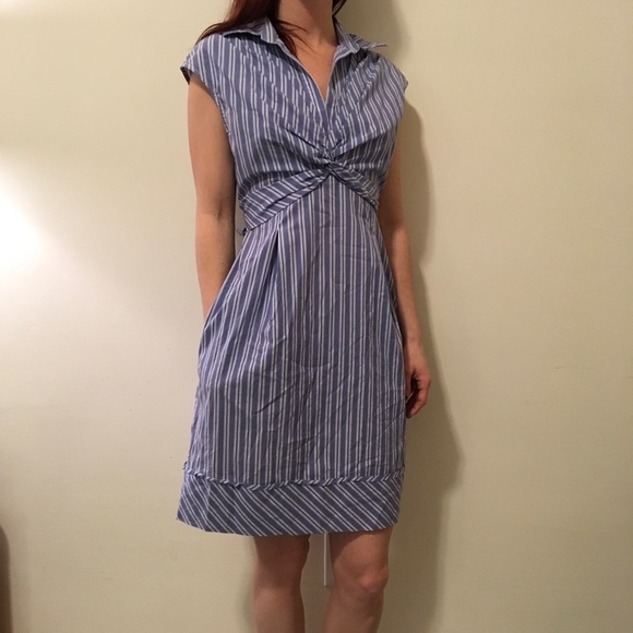 BCBGMaxAzria Dresses & Skirts - BCBGMaxAzria Candy Striped Collared Shift Dress