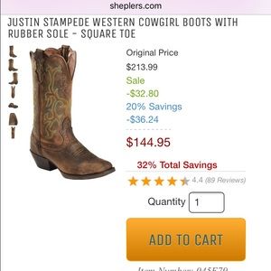Justin brand women's cowboy boots