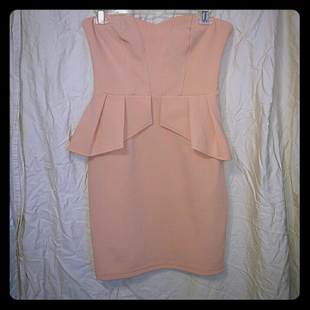 Pink Peplum going out Dress
