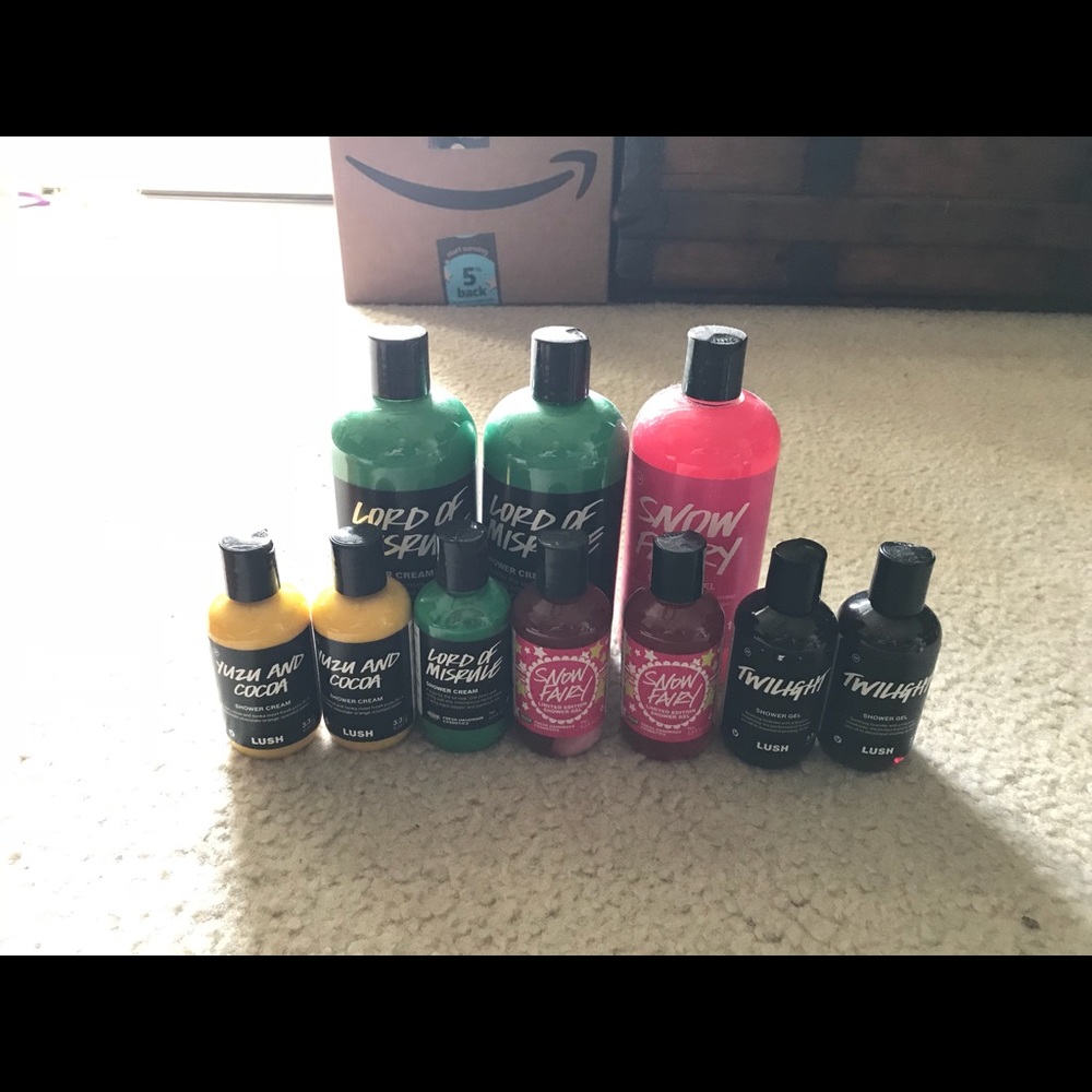 Lush Cosmetics Bundle Lot bath bomb shower gel