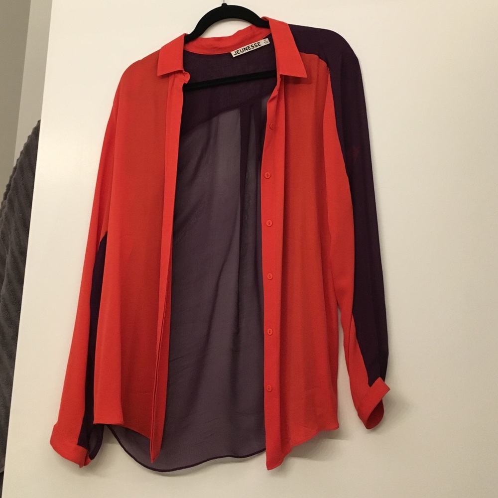 Silk Sheer Back Blouse