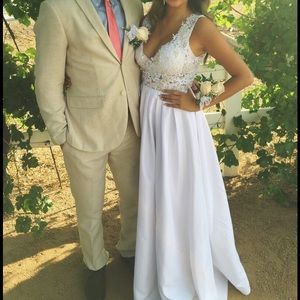 White prom dress!!