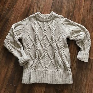 Chunky cable knit oversized sweater