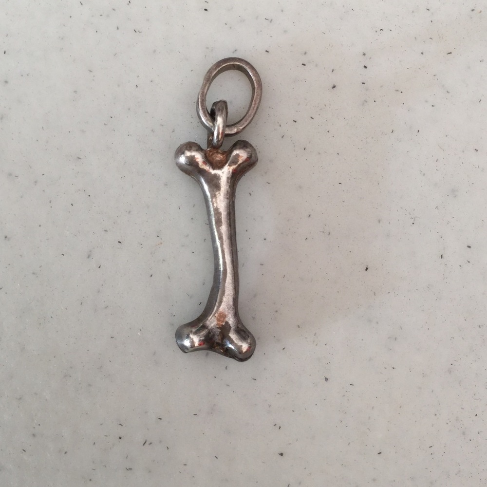 Vintage Sterling Silver Dog Bone Charm