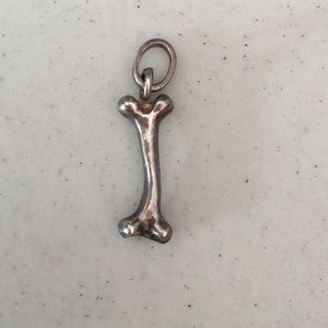 Vintage Sterling Silver Dog Bone Charm