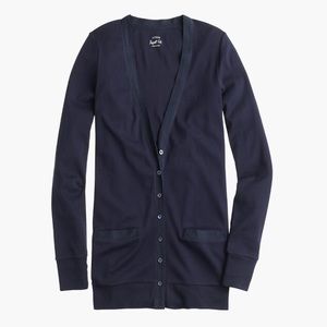 J Crew Perfect Fit Mixed Tape Navy Cardigan / M