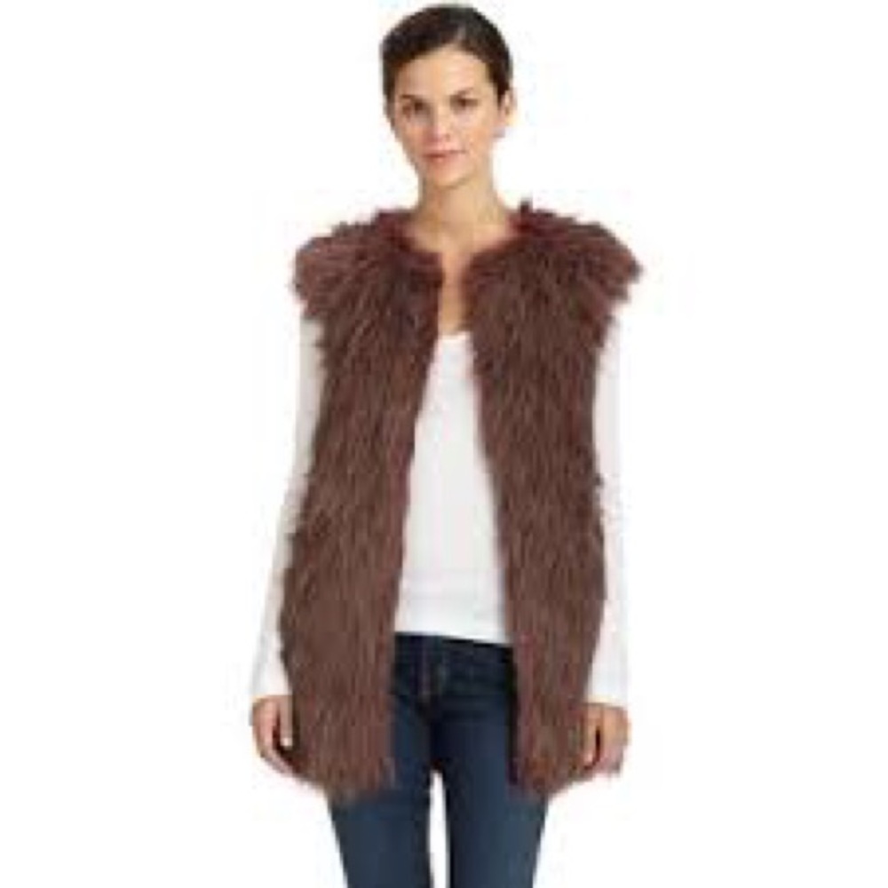 Romeo + Juliet Couture Variegated Faux Fur Vest
