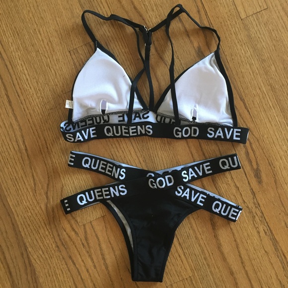 Brand new Handmade black caged bikini TOP only - Picture 2 of 3