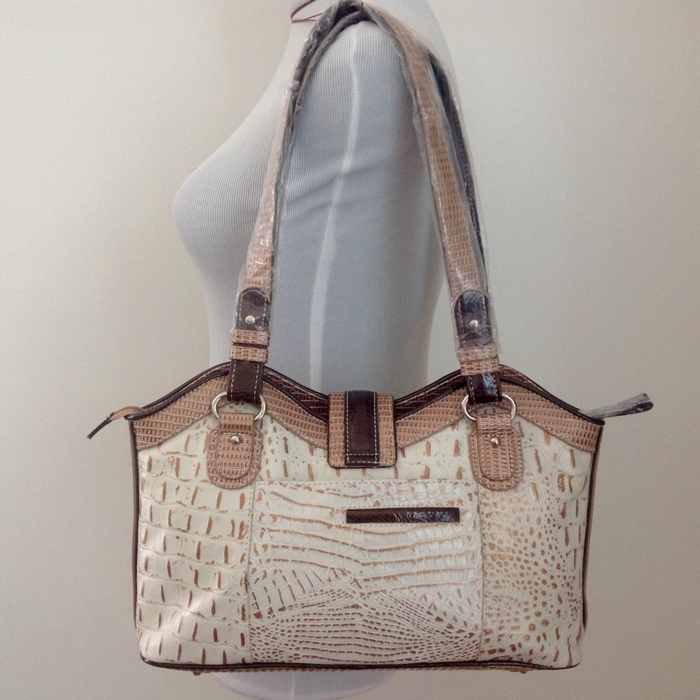 NWTs MC Marc Chantal Leather Embossed Shoulder Bag