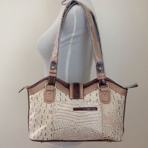 NWTs MC Marc Chantal Leather Embossed Shoulder Bag