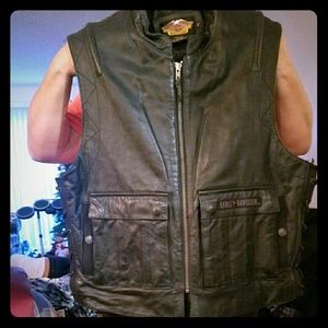 XL Harley Davidson leather vest