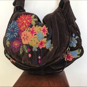 Lucky Brand velvet handbag