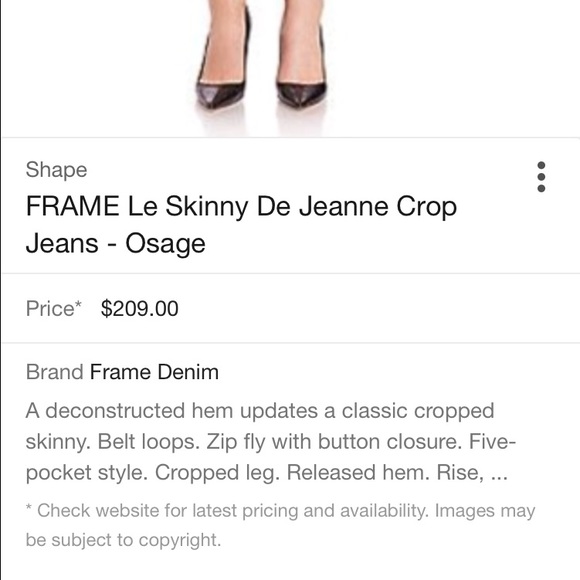 SOLD Light Wash Frame Denim - Picture 2 of 4