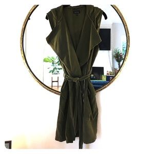 Topshop long trench style vest