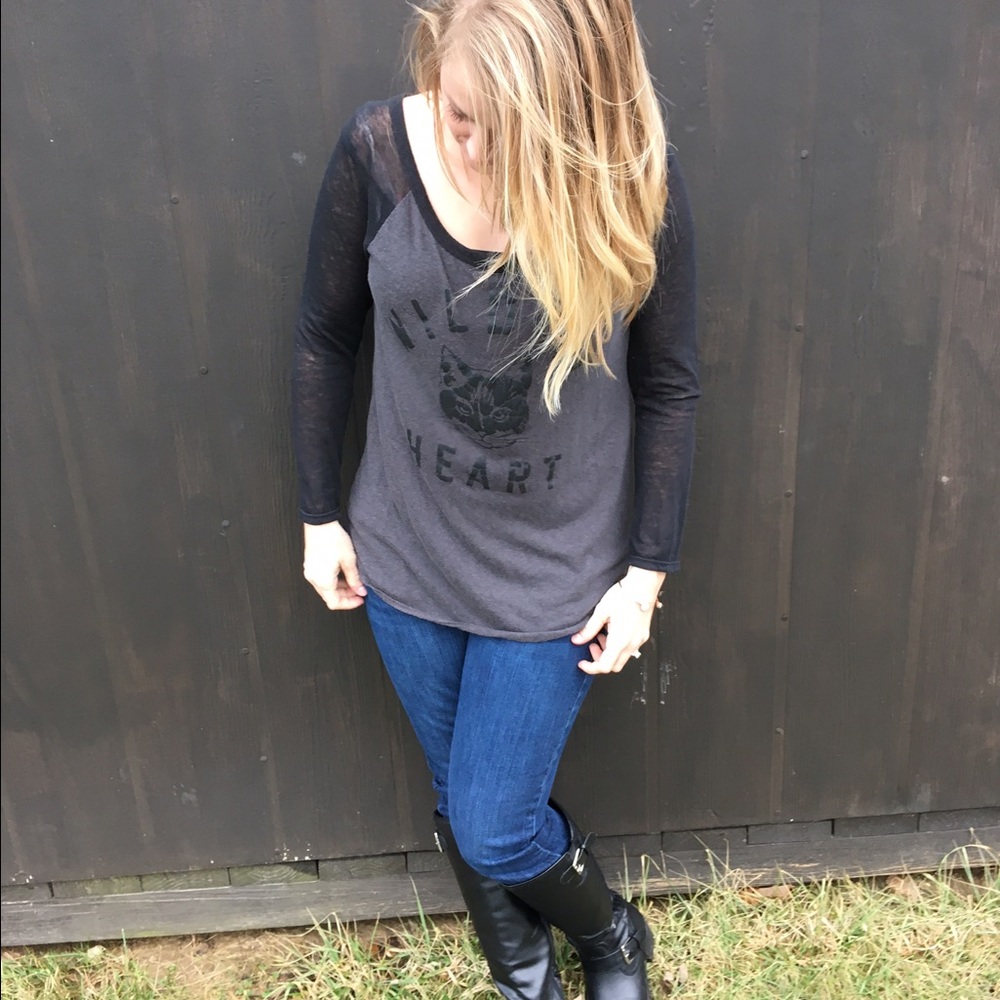 Baseball-like tee "Wild at Heart"