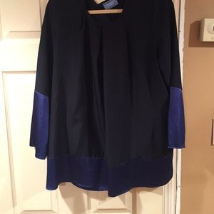 Flowy color blocked blouse