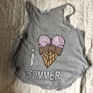 Wildfox "I LOVE SUMMER" ice cream tank Wildfox "I LOVE SUMMER" ice cream tank