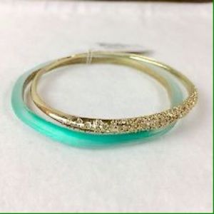 NWT - Alexis Bittar SET Lucite & Gold Encrusted