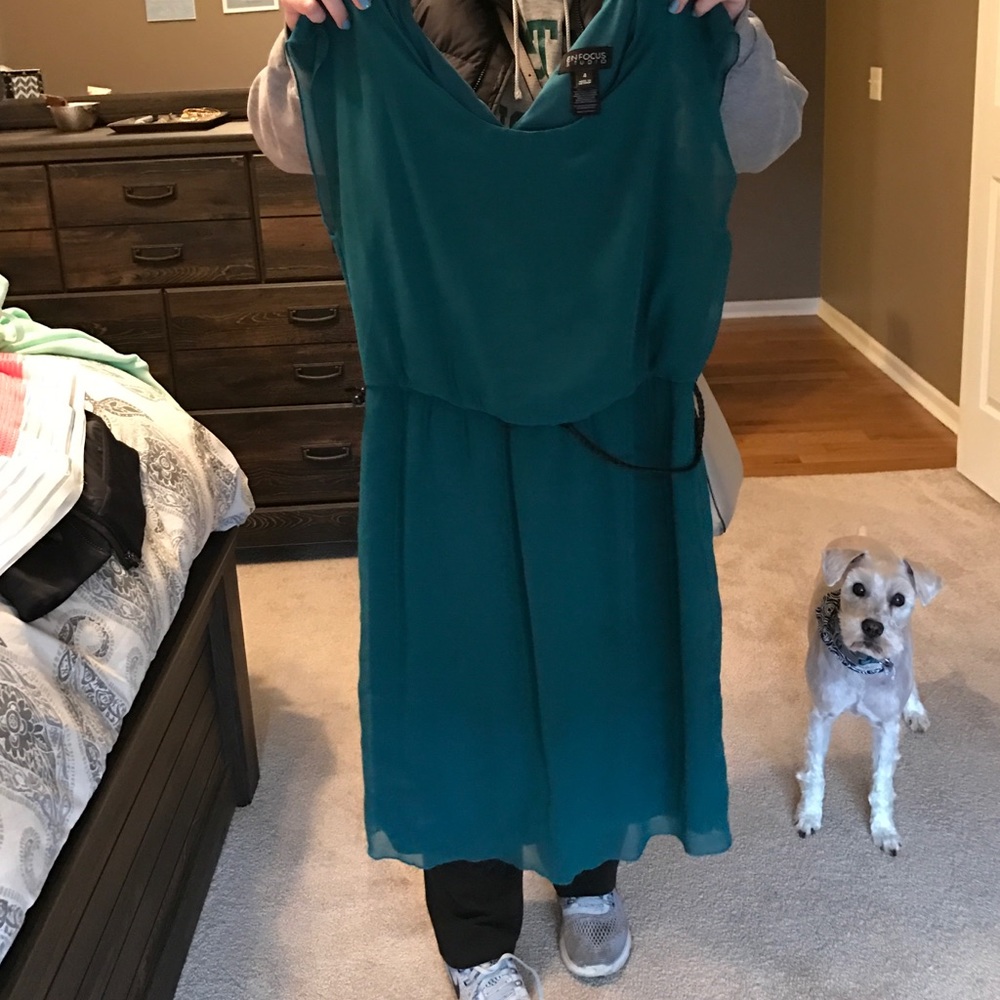 Summer Green one piece dress with belt