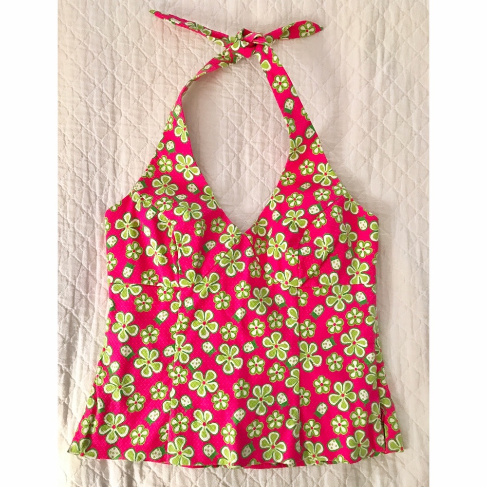 EUC Lilly Pulitzer Halter Top in Dune Buggy, sz 4