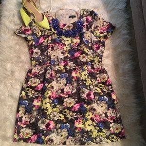 Neon Floral Dress