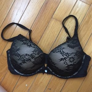 Victoria's Secret 34D Black Lace Sexy Push-Up Bra