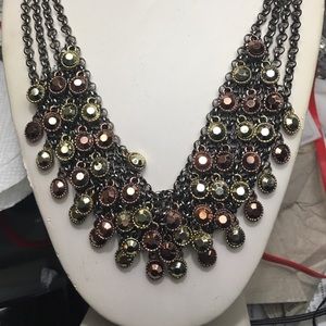 Lesley Danzis Silver Plated & Stone Necklace,