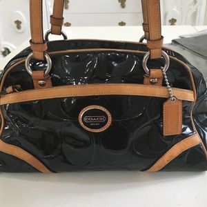 Coach Black and Tan purse