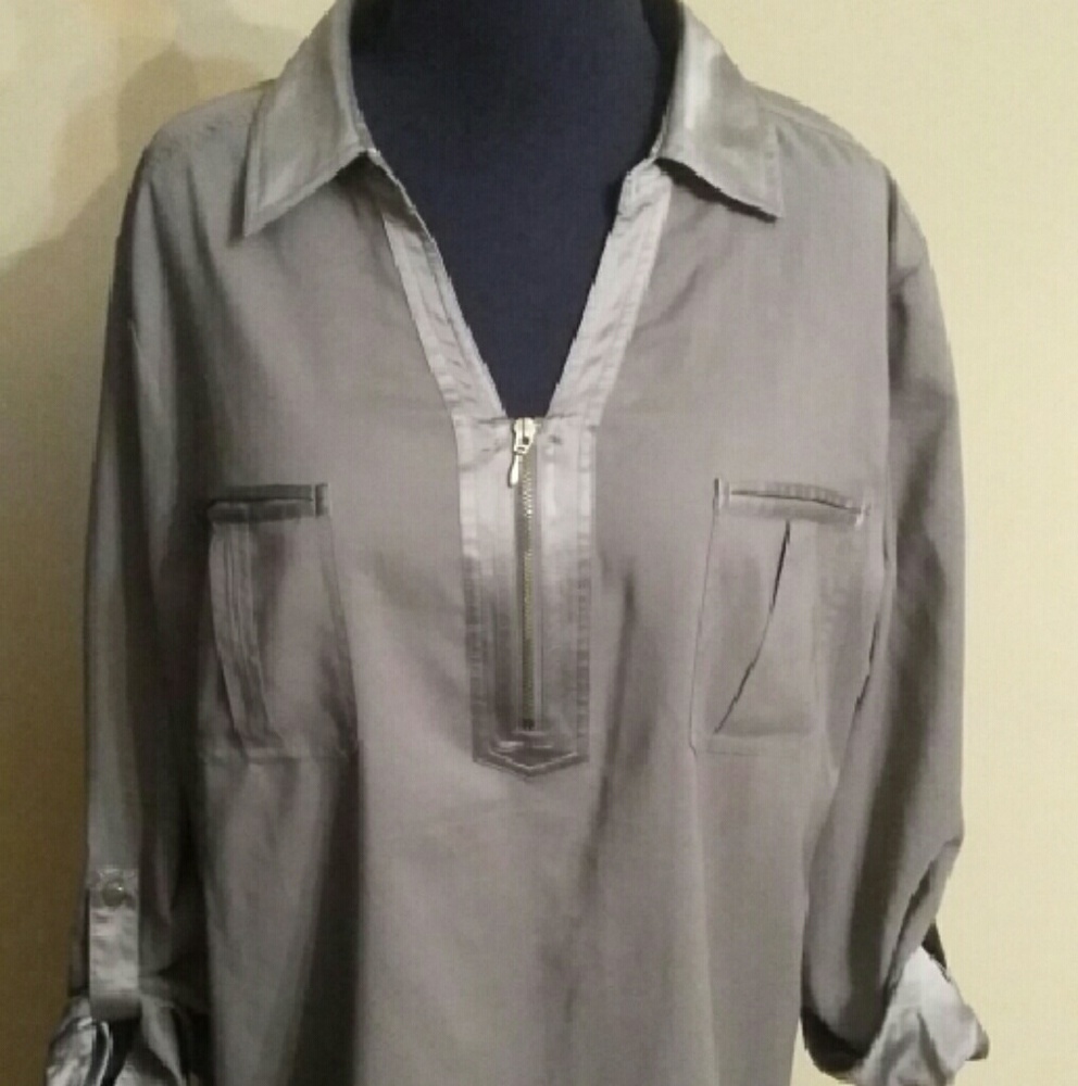 Chico's olive green blouse