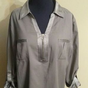 Chico's olive green blouse